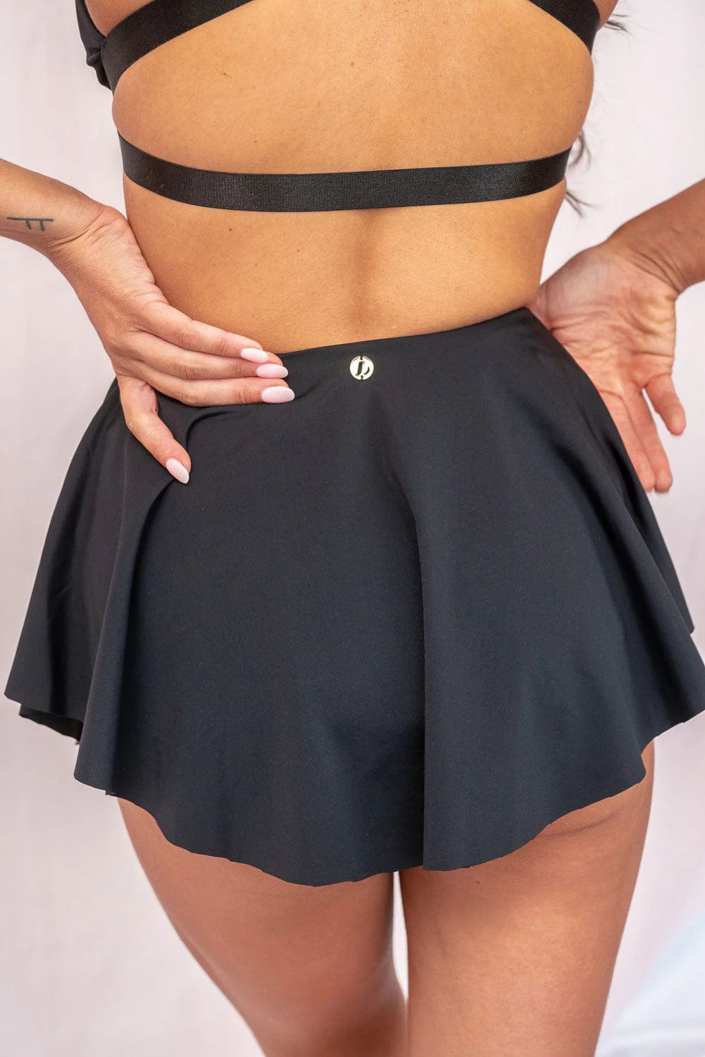 Free Flow Skort - High Waist Bottoms Black